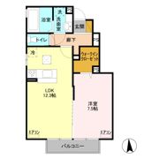 スパローハウス七番舘 Aの間取り画像