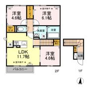 フェリーチェ Ⅱの間取り画像