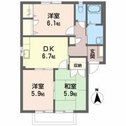 ヴェルディハイツB棟の間取り画像