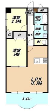 伊藤ハイツの間取り画像