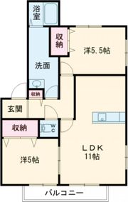 フラッツァ ドゥーズ A(ペット相談可)の間取り画像