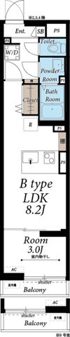 グレイス所沢の間取り画像