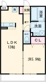 Riziere（リジエール）A棟の間取り画像