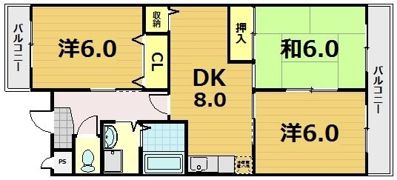 ネオグランドール伏見の間取り画像