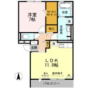 グレイシャスコート Aの間取り画像