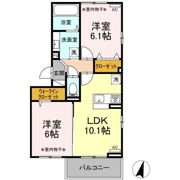ヒルズ石和 A棟の間取り画像