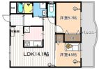 鳥山ハイツの間取り画像