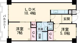 グランドパレス学園前の間取り画像