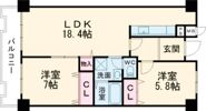 グランドパレス学園前の間取り画像