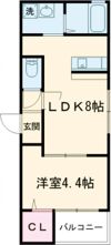 エムグレース神戸湊川の間取り画像