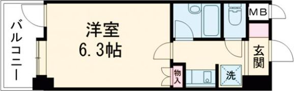 朝日プラザ新町の間取り画像