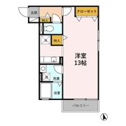 シャルム駅東の間取り画像