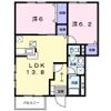 サンフィールド Bの間取り画像