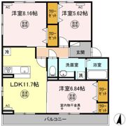 ミナージュ リラの間取り画像