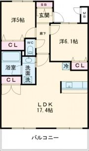 パテラつくば学園都市の間取り画像