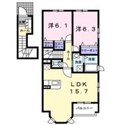 ExcelCourt東小羽山Bの間取り画像