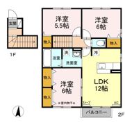 リビングタウン浜田 Bの間取り画像