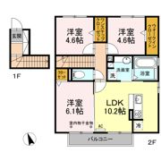 メルベーユ・Sの間取り画像