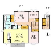 レストルージュ 泉の間取り画像