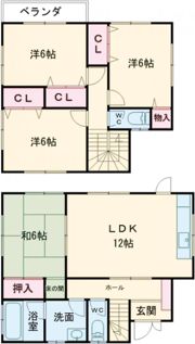 すずらん台東2番町一戸建借家の間取り画像