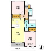 クレールフラッツ天王台の間取り画像