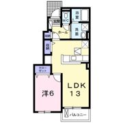 メゾンベルデ Bの間取り画像