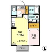 グリーンローズ Aの間取り画像