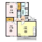メゾン一の坪の間取り画像