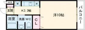 JRBハイツ矢野Ⅲ番館の間取り画像