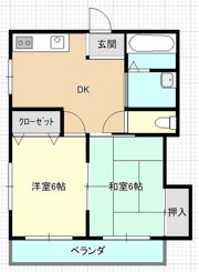 FKコーポの間取り画像