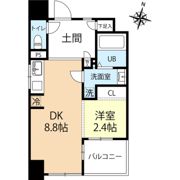 デュオフラッツ西新WESTの間取り画像