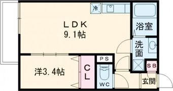 エステイトN湊の間取り画像