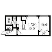 bluestar中島公園テラスの間取り画像