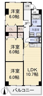 エクセル旭の間取り画像