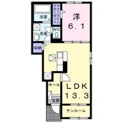 アイフラット東金 ブランの間取り画像