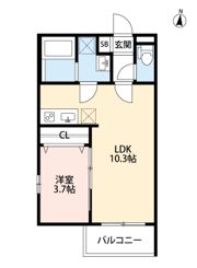 TATERUApartment加美鞍作2丁目Aの間取り画像