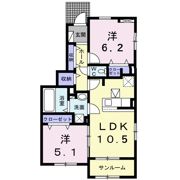 トゥーザ・ムーンⅡAの間取り画像