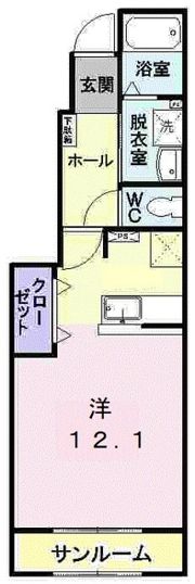 アンジュフランⅡの間取り画像