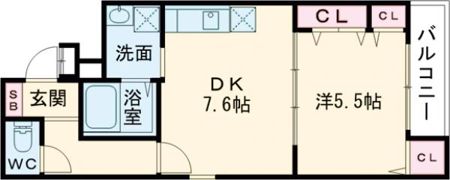 フジパレス津久野Ⅴ番館の間取り画像
