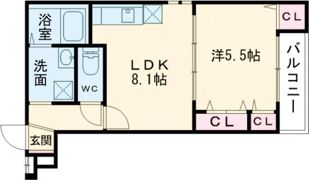 フジパレス津久野Ⅴ番館の間取り画像