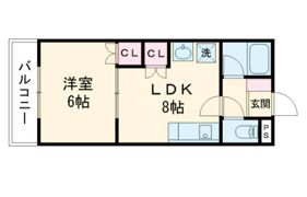セジュール健軍の間取り画像