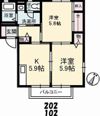 ディアスパルティール C棟の間取り画像