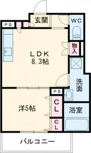 クリエオーレ藤阪中町Ⅱの間取り画像
