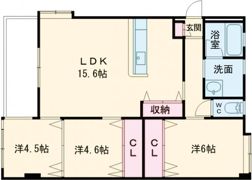 小嶺ハイツCの間取り画像