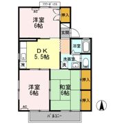 セジュールおおはし Bの間取り画像
