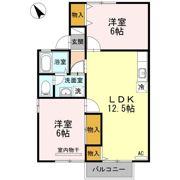 ヴィラージュ赤妻 B棟の間取り画像