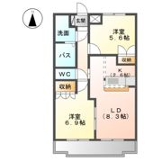 Village Yokoden（ヴィラージュ ヨコデン）の間取り画像