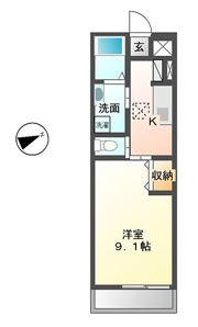 アメニティハイツ ツインズBの間取り画像