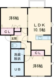L collection横越中央A棟の間取り画像