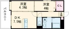 リアン秋津 Eastの間取り画像